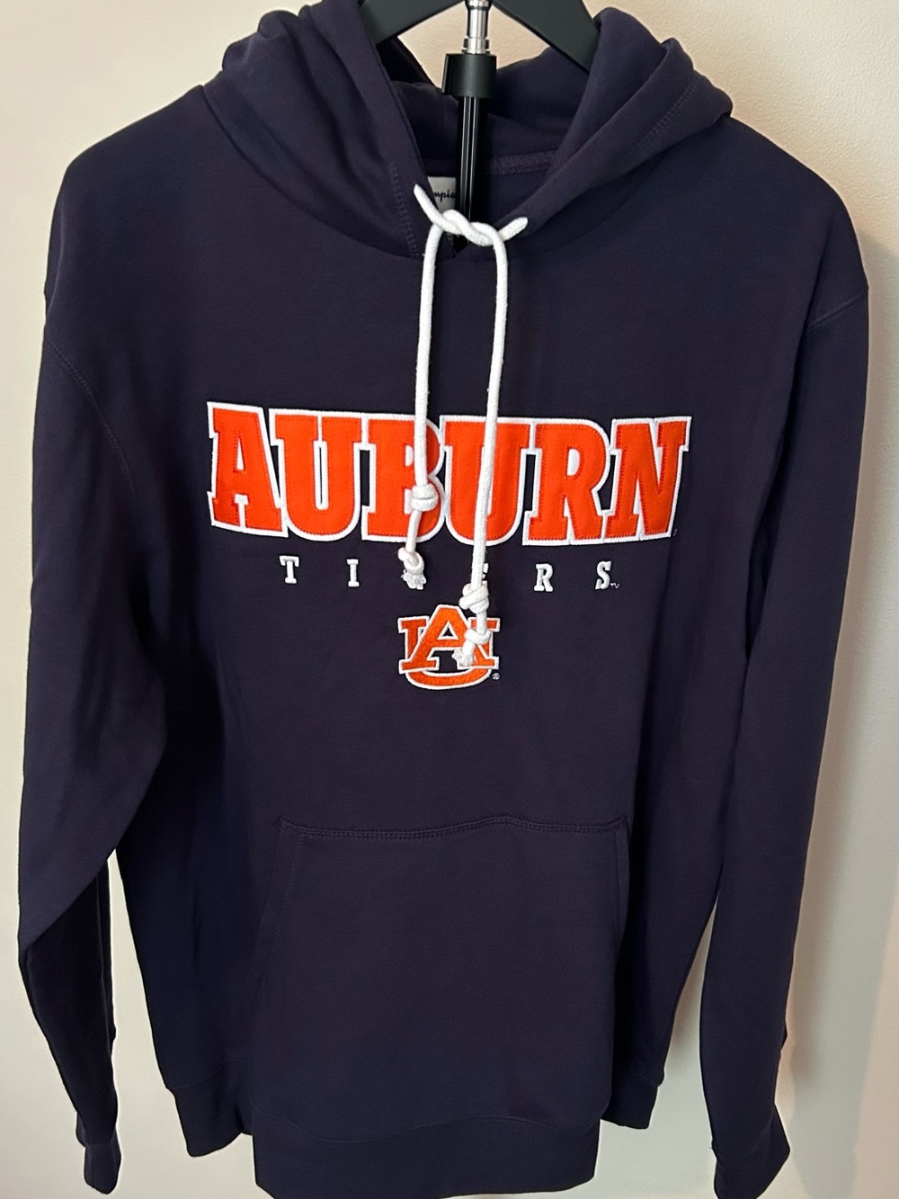 Champion Navy Auburn Tigers Hoodie with Orange Logo